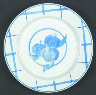 Newcor Seattle Dinner Plate, Fine China Dinnerware   Blue Apples In Center,Blue