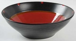 Noble Excellence Red Sky 10 Round Vegetable Bowl, Fine China Dinnerware   Red C