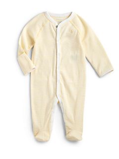 Ralph Lauren Infants Striped Coverall   Yellow