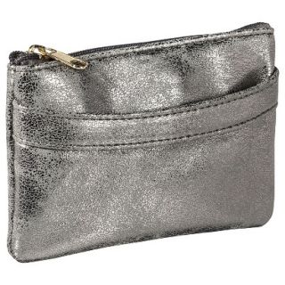 Merona Metallic Zip Wallet   Silver