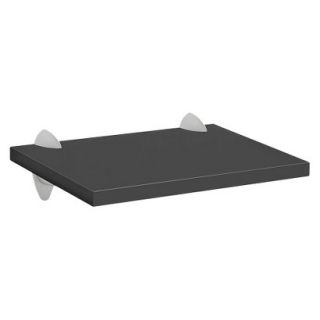 Wall Shelf Black Sumo Shelf With Silver Ara Supports   18W x 16D