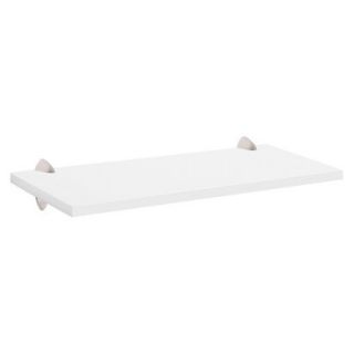 Wall Shelf White Sumo Shelf With Stainless Steel Ara Supports   32W x 16D