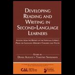 Developing Reading and Writing in Second Language Learners Lessons from the Report of the National Literacy Panel on Language Minority Children and Youth