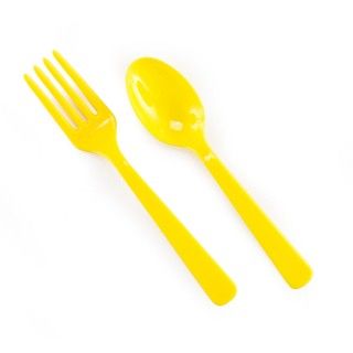 Forks Spoons   Yellow