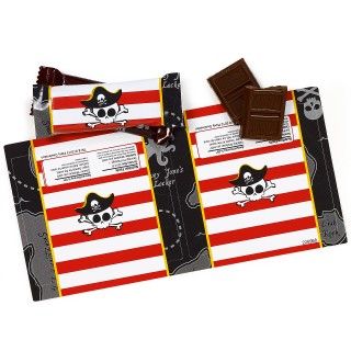 Pirates Small Candy Bar Wrappers