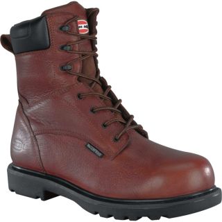 Iron Age Hauler 8In Waterproof EH Composite Toe Work Boot   Brown, Size 7 1/2,