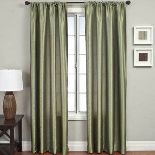 Napa Faux Silk Rod Pocket Curtain Panel, Sage
