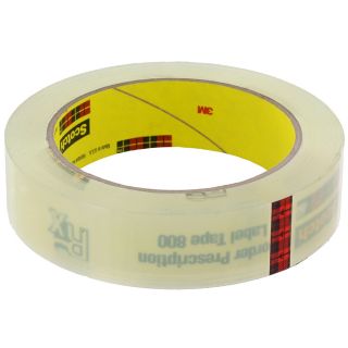 Scotch Reorder Clear Prescription Label Tape 800 Pack Of 2