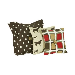 COTTON TALES Cotton Tale Houndstooth 3 pc. Pillow Set, Red/Tan/Brown