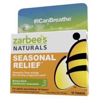 Zarbees Naturals Seasonal Relief Tablets   10 Count