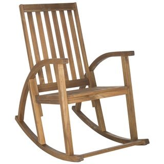 Safavieh Clayton Teak Finish Brown Acacia Wood Rocking Chair