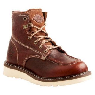 Mens Dickies Trader Genuine Leather Work Boots   Red Oak 14