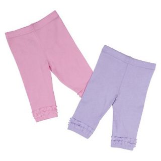 Gerber Onesies Newborn Girls 2 Pack Legging   Pink/Purple 18 M