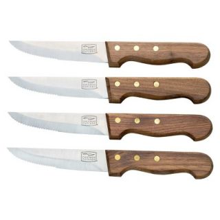 Chicago Cutlery Basics Steakhouse Walnut 4pc Steak Knives Set