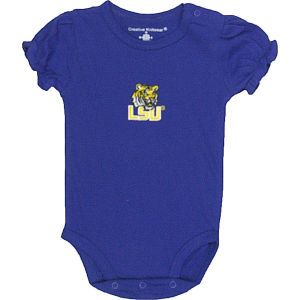 LSU Tigers NCAA Infant Puff Sleeve Bodysuit