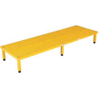Vestil Adjustable Work Mate Stand   Serrated Deck, 96 Inch L x 24 Inch W, 14