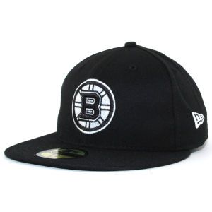 Boston Bruins New Era NHL Black and White 59FIFTY Cap