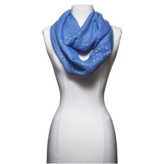 Gold Star Infinity Scarf   Blue