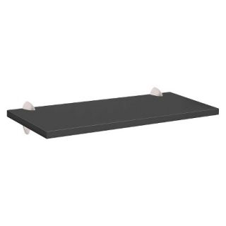 Wall Shelf Black Sumo Shelf With Stainless Steel Ara Supports   32W x 16D