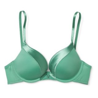 Self Expressions By Maidenform Womens Satin Push Up Bra 5646   Turquoise 34A