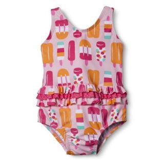 Just One You by Carters Infant Toddler Girls 1 Piece Popsicle Swimsuit   Pink