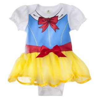 Disney Newborn Girls Snow White Skirted Bodysuit   Blue/Yellow 3 6 M