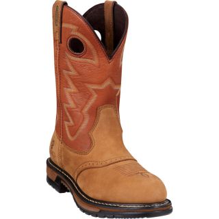 Rocky 11 Inch Branson Saddle Roper Waterproof Western Boot   Brown, Size 9 1/2