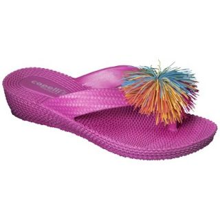 Girls Koosh Wedge Flip Flop Sandals   Pink 12 13