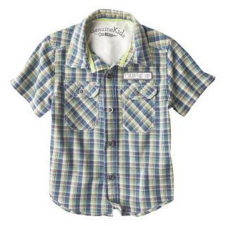 Genuine Kids from OshKosh Infant Toddler Boys Button Down Top   Green 2T