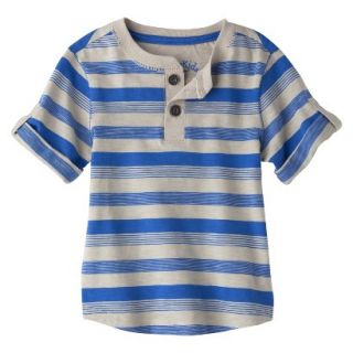 Genuine Kids from OshKosh Infant Toddler Boys Striped Henley Shirt   Blue 18 M