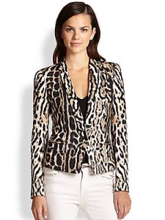 Just Cavalli Leopard Print Jacket   Natural