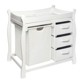 Changing Table with Hamper and Baskets   White