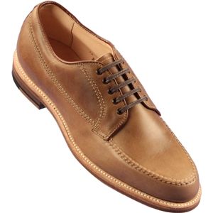 Alden Mens Handsewn 5 Eyelet Blucher Oxford Calfskin Natural Chrome Excel Shoes, Size 10 D   73043