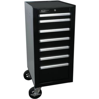 Homak H2Pro 18 Inch 7 Drawer Side Cabinet   Black, Model BK08018070