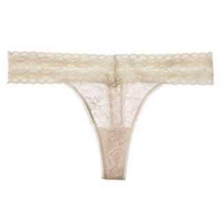 Gilligan & OMalley Womens All Over Lace Thong   Mochaccino XS