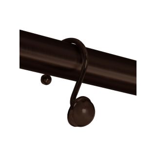 Maytex Ultimate Button Shower Curtain Hooks, Oil Rubbed Bronze