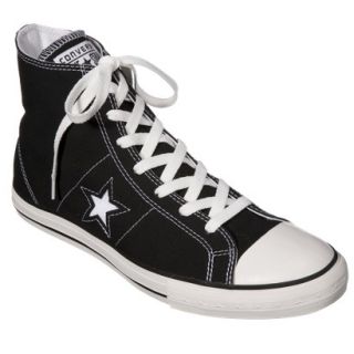Mens Converse One Star Hi Top Lace up shoe   Black 9.5