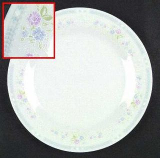China Pearl Flora Dinner Plate, Fine China Dinnerware   Pink&Blue Flowers,Laurel
