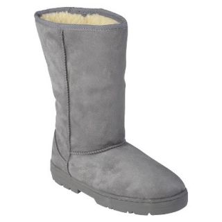 Womens Journee Collection Faux Suede Lug Sole Boot   Gray (10)
