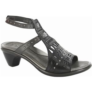 Naot Womens Vogue Brushed Black Metallic Road Shoes, Size 40 M   44082 NN8