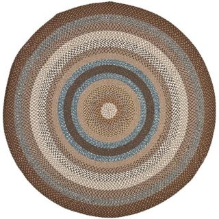 Hand woven Country Living Reversible Brown Braided Rug (6 Round)