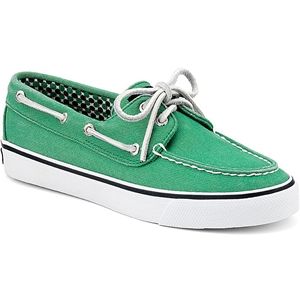 Sperry Top Sider Womens Bahama 2 Eye Green Canvas Shoes, Size 8.5 M   9266339
