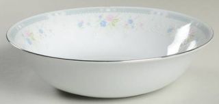 China Pearl Flora 9 Round Vegetable Bowl, Fine China Dinnerware   Pink&Blue Flo