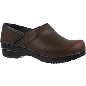 Sanita Clogs Womens Professional Oil Antique Brown Shoes, Size 44 M   457206 78