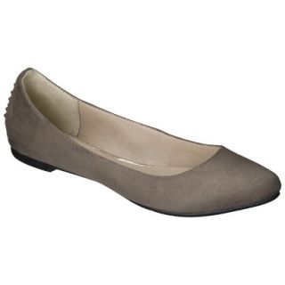 Womens Mossimo Vikki Studded Pointed Toe Flat   Taupe 5.5