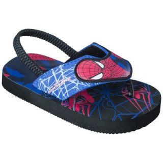 Toddler Boys Spiderman Flip Flop Sandals   Blue L