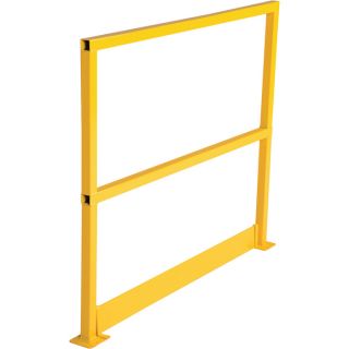 Vestil Steel Square Safety Handrails   48 Inch L, 42 Inch H., With Toeboard,
