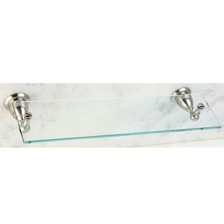 Polished Nickel Bathroom Glass Shelf