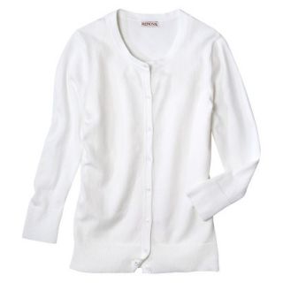 Merona Petites Long Sleeve Crew Neck Cardigan Sweater   White SP