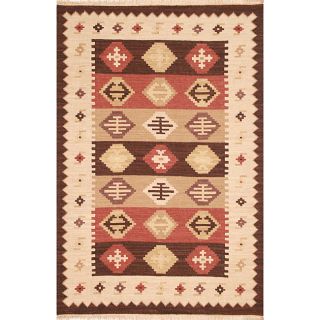 Hand woven Vanilla Wool Rug (8 X 10)